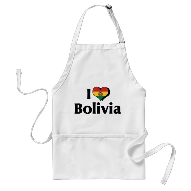 I Love Bolivia Flag Standard Apron (Front)