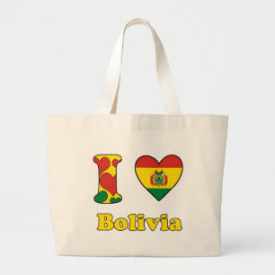 I love Bolivia Large Tote Bag