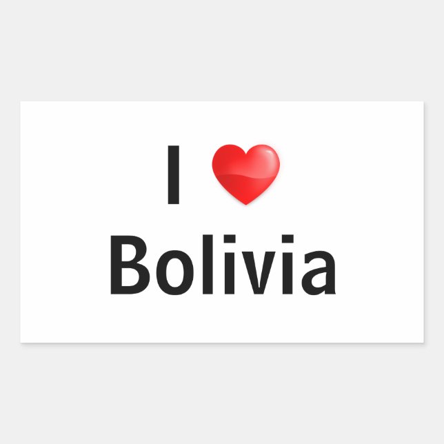 I love Bolivia Rectangular Sticker (Front)