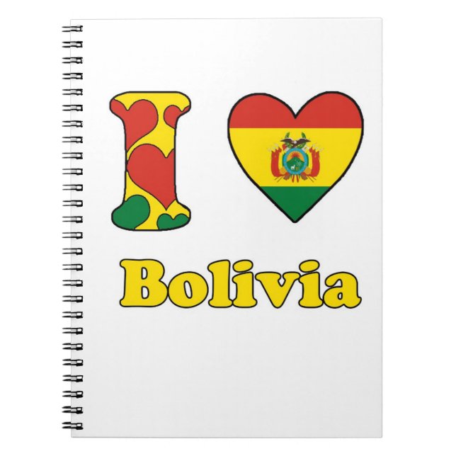 I love Bolivia Spiral Notebook (Front)