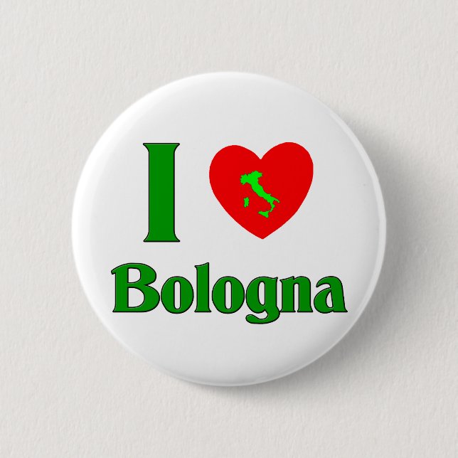 I Love Bologna 6 Cm Round Badge (Front)