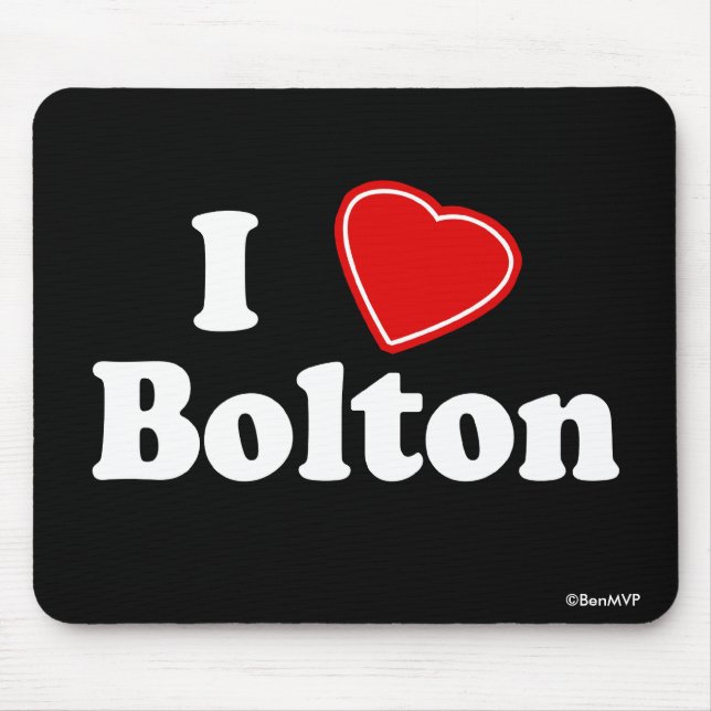 I Love Bolton Mouse Pad (Front)