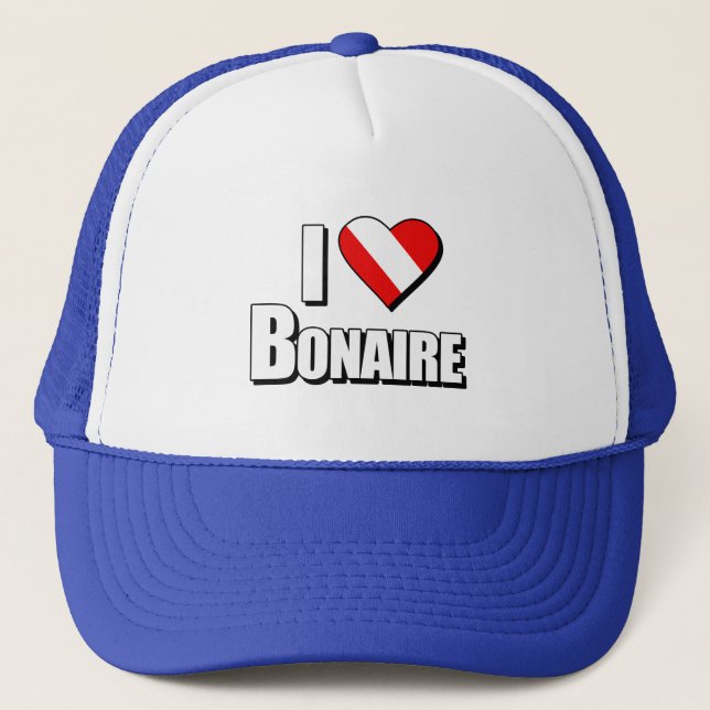 I Love Bonaire Diving Trucker Hat (Front)