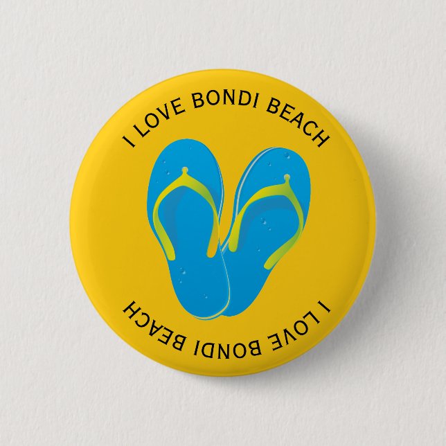 I Love Bondi Beach 6 Cm Round Badge (Front)
