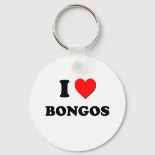 I Love Bongos Key Ring