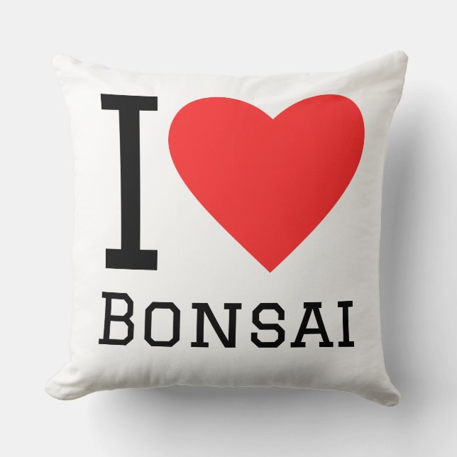 I love bonsai cushion (Front)