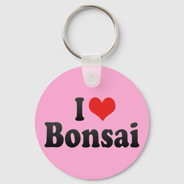 I Love Bonsai Key Ring (Front)