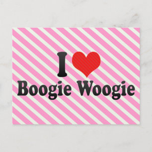 I Love Boogie Woogie Postcard