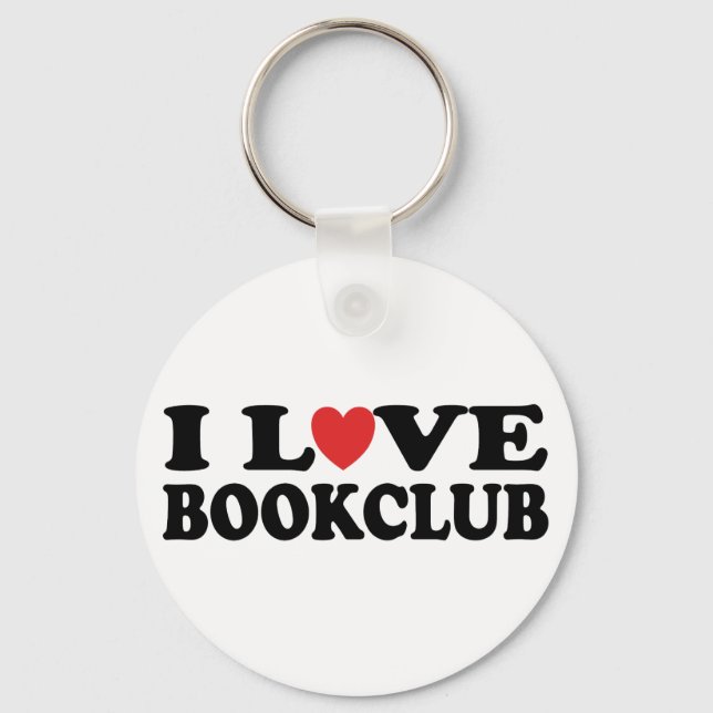 I Love Bookclub Key Ring (Front)