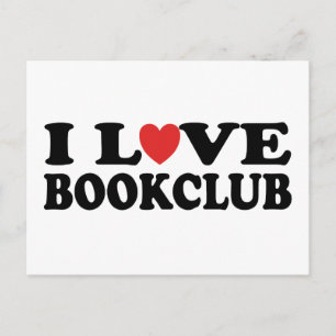 I Love Bookclub Postcard