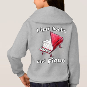 I Love Books And Piano, Authentic Freehand Art