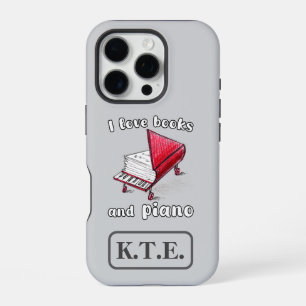 I Love Books And Piano, Authentic Freehand Art iPhone 16 Pro Case