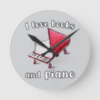 I Love Books And Piano, Authentic Freehand Art