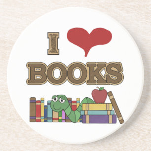 I Love Books Coaster
