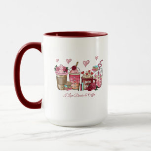 I Love Books & Coffee Mug
