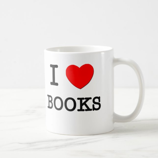 I LOVE BOOKS COFFEE MUG (Right)
