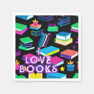 I Love Books Colourful 2 Napkin