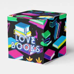 I Love Books Colourful Cube Favour Box