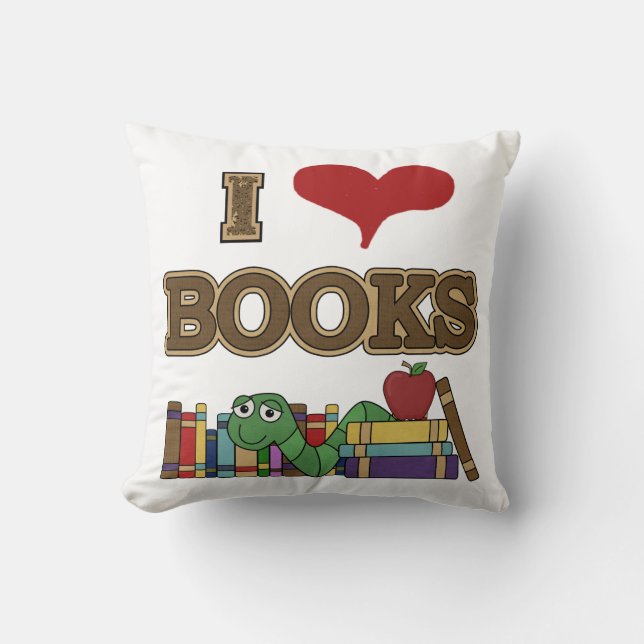 I Love Books Cushion (Front)