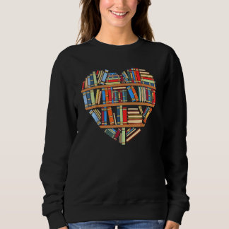 I Love Books Heart From Books Sweatshirt