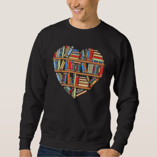I Love Books Heart From Books Sweatshirt