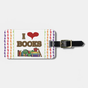 I Love Books Luggage Tag