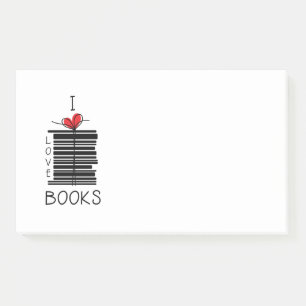 "I Love Books" Post-it Notes