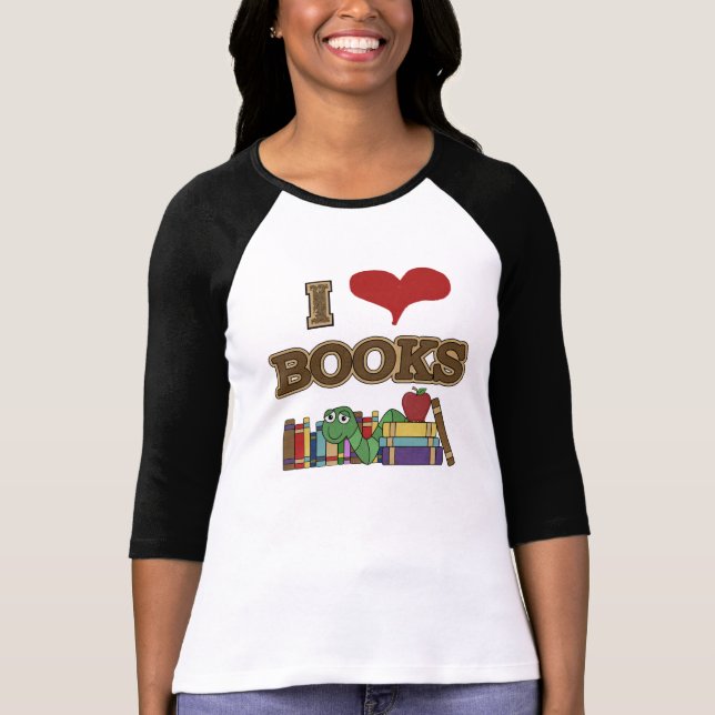 I Love Books T-Shirt (Front)