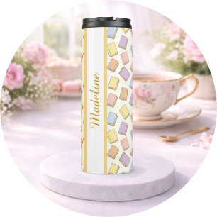 I Love Books Thermal Tumbler Girly Pastel Cream