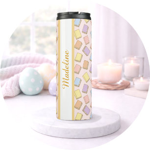 I Love Books Thermal Tumbler Girly Pink