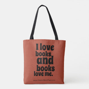 I Love Books Tote (autumn orange) Bag