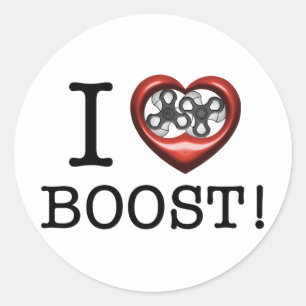 I love Boost - Supercharger Classic Round Sticker