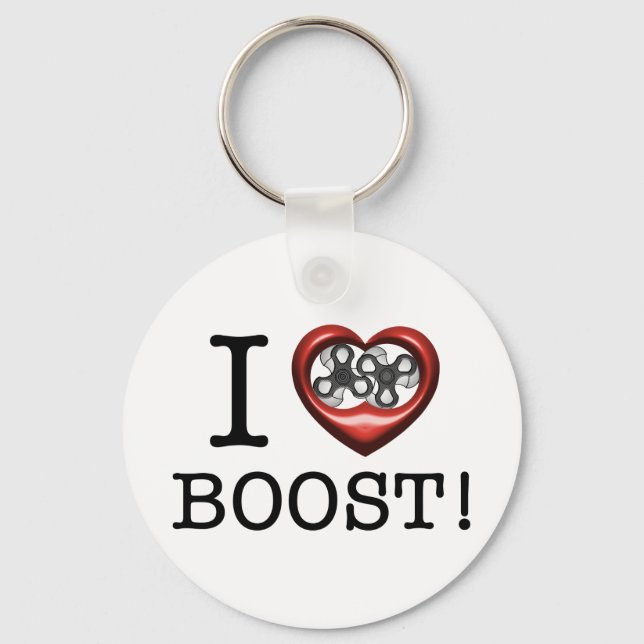 I love Boost - Supercharger Key Ring (Front)