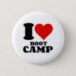 I LOVE BOOT CAMP 6 CM ROUND BADGE<br><div class="desc">funny cute love science humour text vintage nerd geek  animals quotes rainbow geek nature dog typography food fun game cat cool digital gift birthday</div>