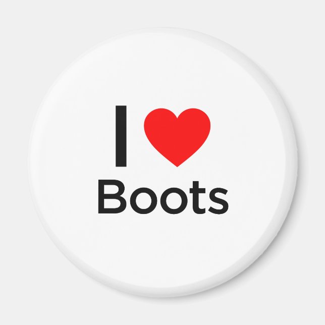 I Love Boots Magnet (Front)