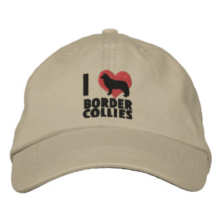 I Love Border Collies Embroidered Hat