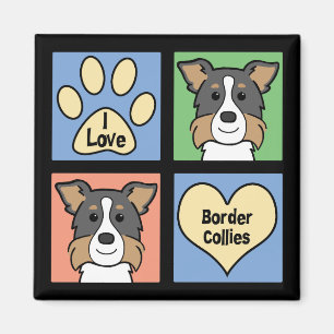 I Love Border Collies Magnet