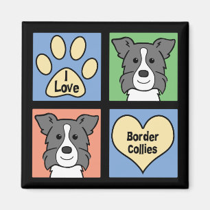 I Love Border Collies Magnet