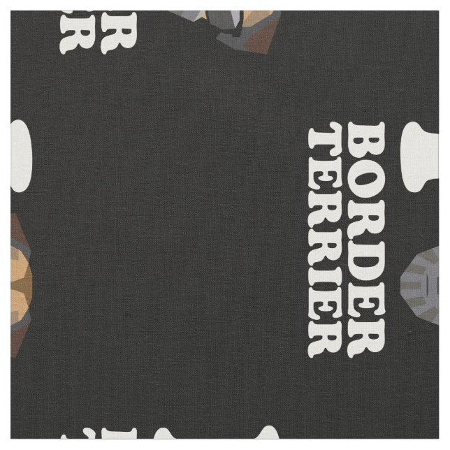 I Love Border Terrier -2- Fabric (Close Up)