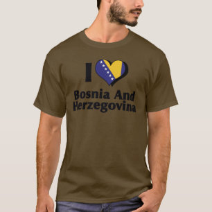 I Love Bosnia & Herzegovina Flag T-Shirt