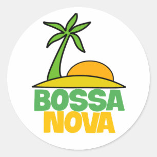I love Bossa Nova gift for brazillian music lovers Classic Round Sticker