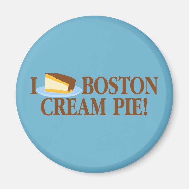 I Love Boston Cream Pie Magnet (Front)