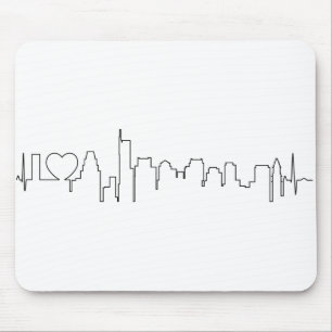 I love Boston in an extraordinary ecg style Mouse Pad