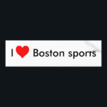 I love Boston sports Bumper Sticker<br><div class="desc">I love Boston sports</div>