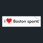 I love Boston sports Bumper Sticker<br><div class="desc">I love Boston sports</div>