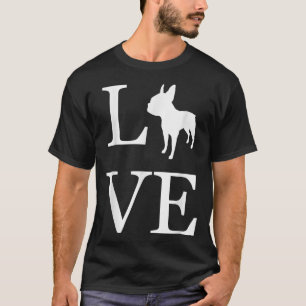 I Love Boston Terrier Dog Lover White Graphic Pet  T-Shirt