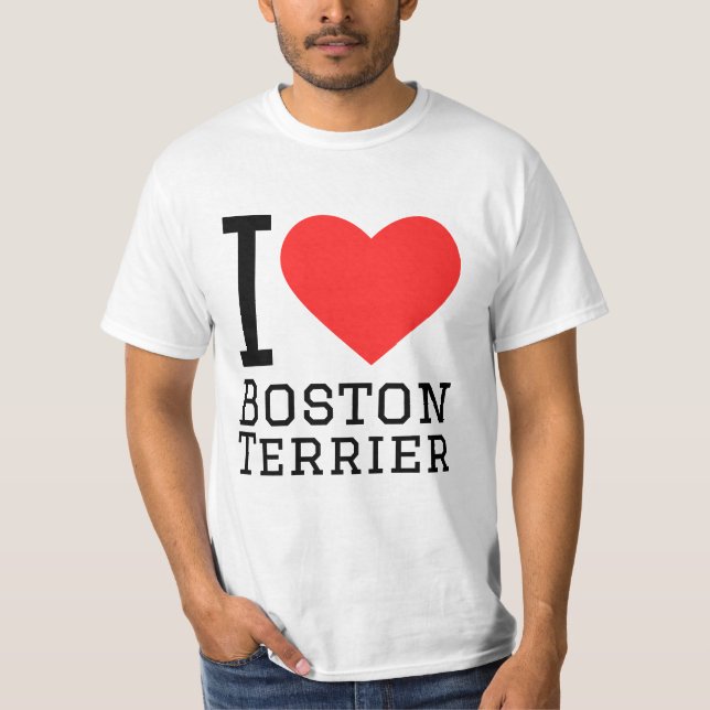 I love boston terrier T-Shirt (Front)