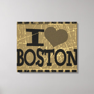 I love Boston - Vintage Boston Canvas Print