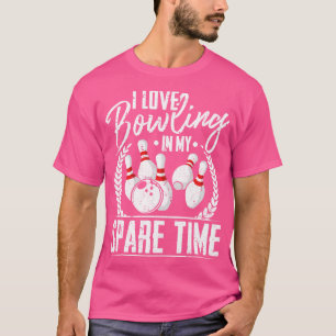 I Love Bowling Jersey Men Women Spare T-Shirt