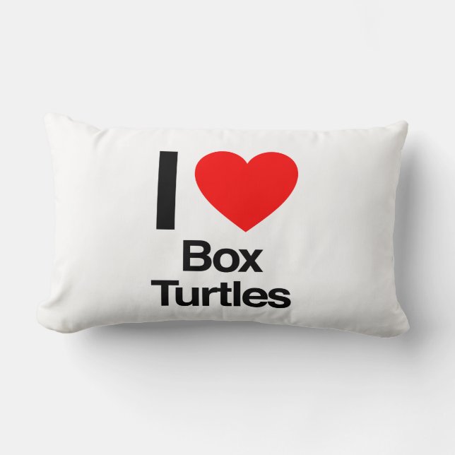 i love box turtles lumbar cushion (Front)